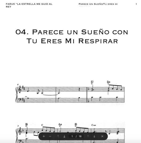 Musical "FARUK -La Estrella Me Guio Al Rey"-Partitura - Imagen 5