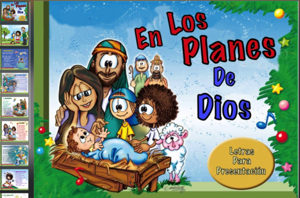 Cantata Navideña Infantil- En Los Planes De Dios- Pack Completo (Demo, Playback, Letras, Power Points)