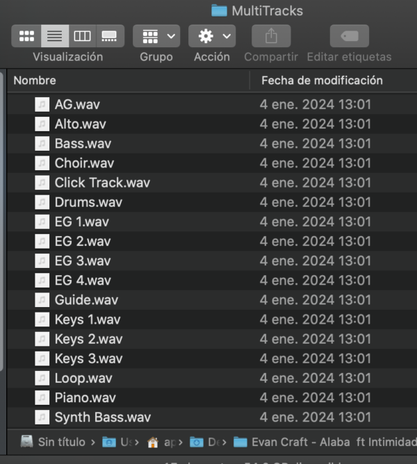 Multitracks   - Evan Craft x Intimidad Worship - Alaba (Live) - Imagen 3