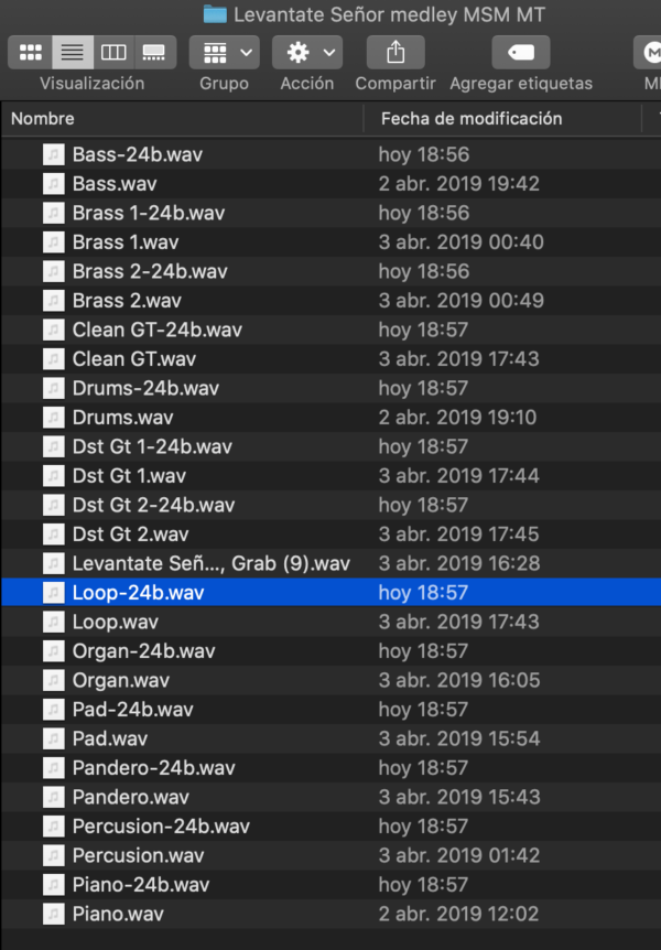 Multitracks   - Levantate Señor, Vino Celestial, Cuando Pienso - MSM-C-Bpm 155 - Imagen 2