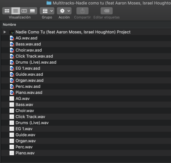 Multitracks   - Nadie Como Tú (feat. Aaron Moses, Israel Houghton, Adrienne Houghton) - Imagen 2