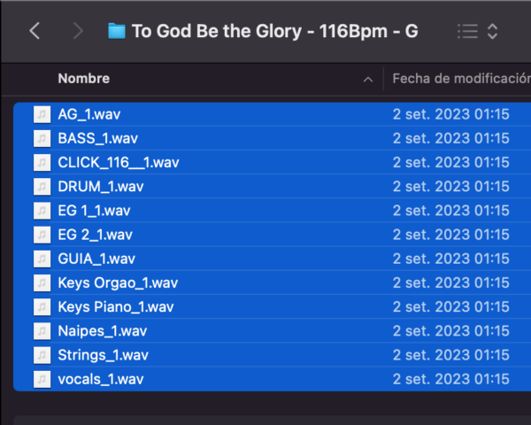 Multitracks- Himno - To God Be the Glory - Alabad al Gran Rey - G- 116 Bpm - Imagen 2